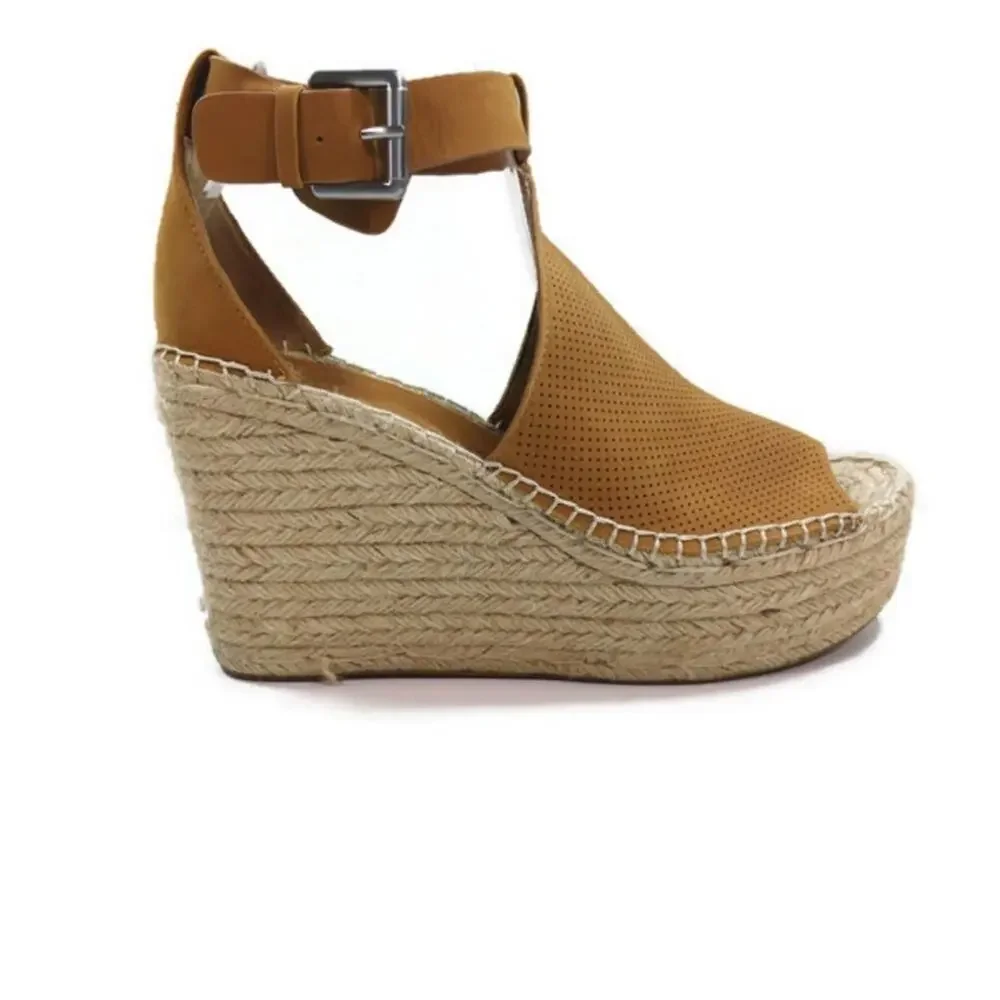 Marc Fisher Leather Espadrille GUC Size 9.5M SS1332
